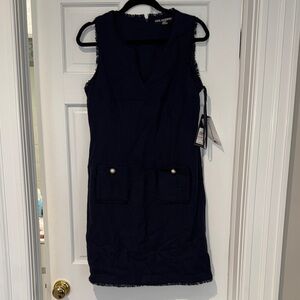Karl Lagerfeld Navy Mini Dress with Pockets